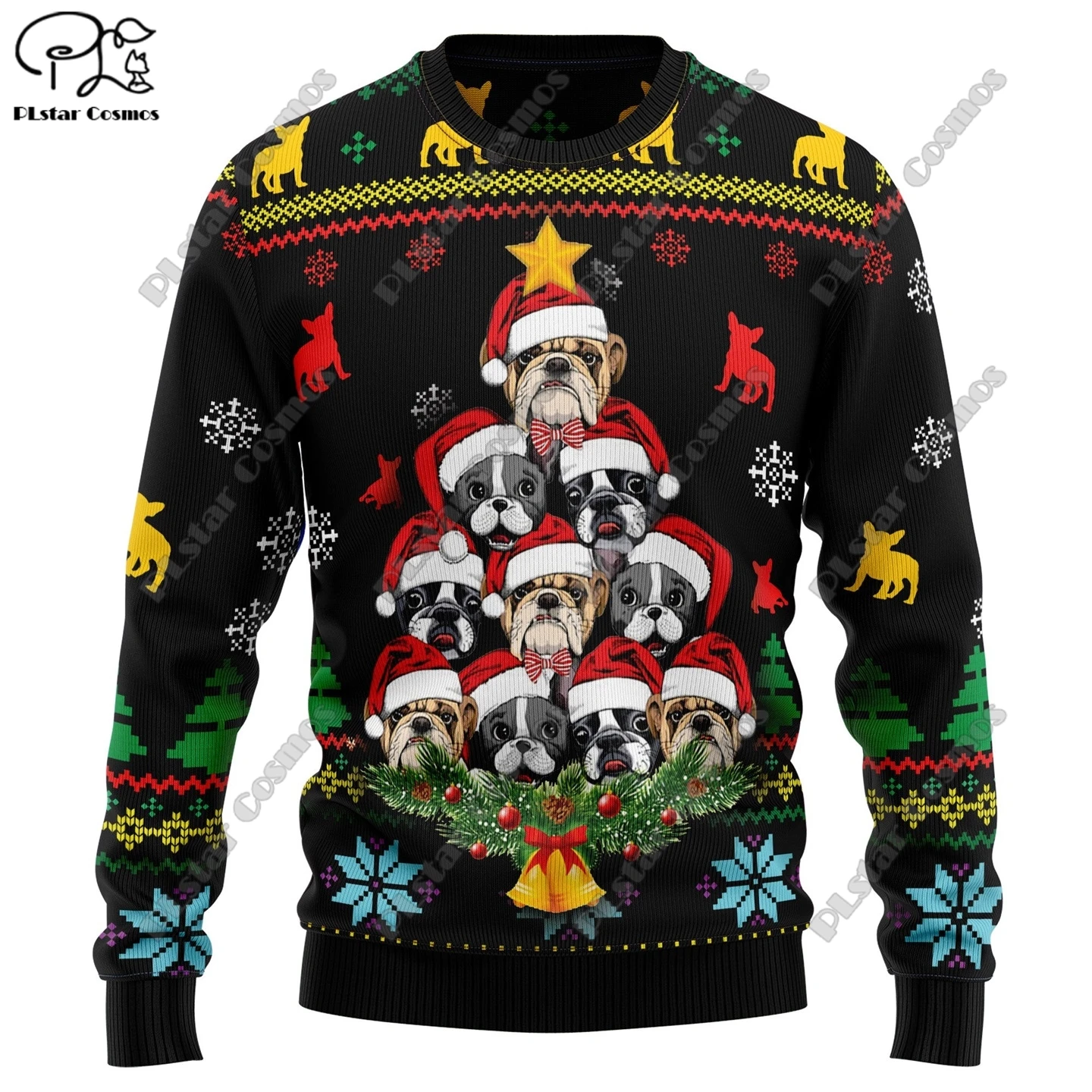 New 3D Printed Animal Custom Series Cute Christmas Pattern Ugly Sweater Street Casual Winter Sweatshirt S-13