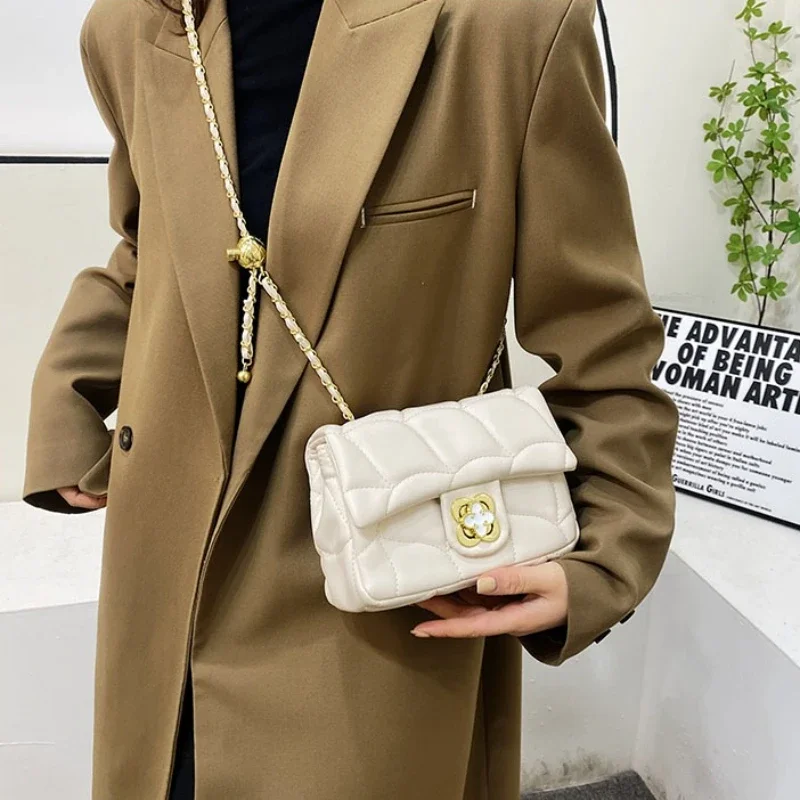 Bolsos de hombro clásicos para mujer, bolso cruzado de cuero con correa de mensajero, marca de lujo elegante Popular