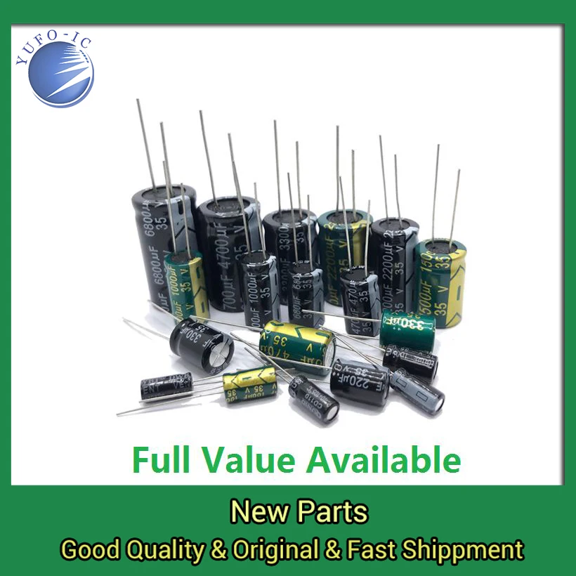 20pcs 0.47UF 1UF 2.2UF 3.3UF 4.7UF 10UF 22UF 33UF 47UF 100UF 220UF 330UF 470UF 0.47/2.2 50V Capacitor Eletrolítico de Alumínio 50V