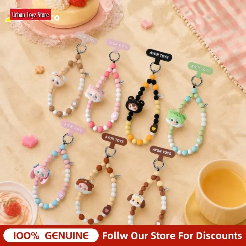 AYOR TOYS ShyShy Rabbit Dessert Series Blind Box Figur Anhänger Handykette Desktop-Ornament Sammlerstück Hobby-Fan-Geschenk