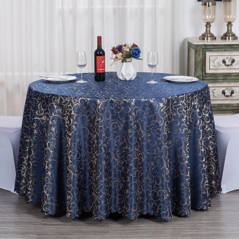 

88301 Hotel Wedding Tablecloth Restaurant Circular Home Jacquard Round Table Tablecloth