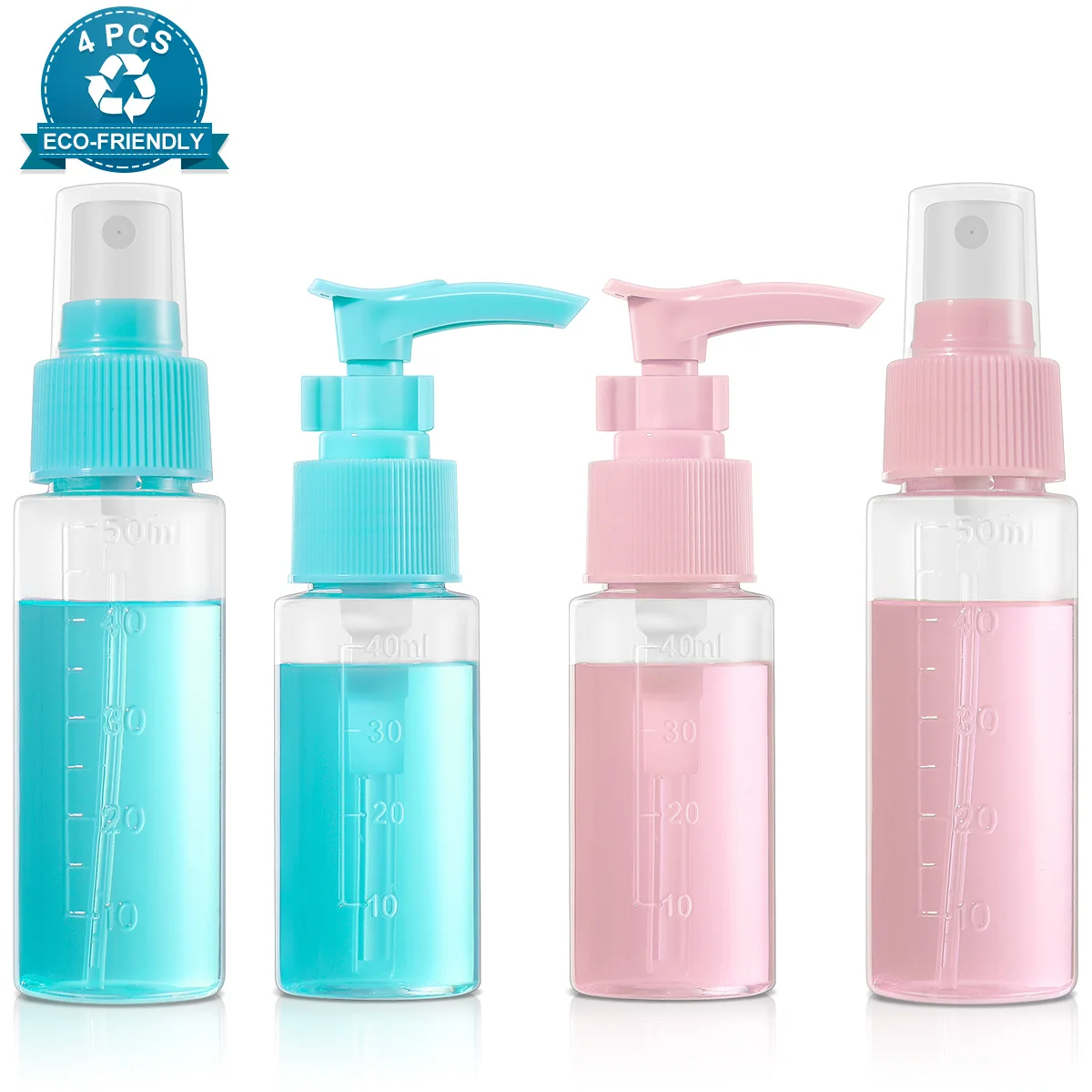 Pump Spray Bottle Liquid Travel Containers Cosmetics Dispensing Bottles Perfume Dispenser