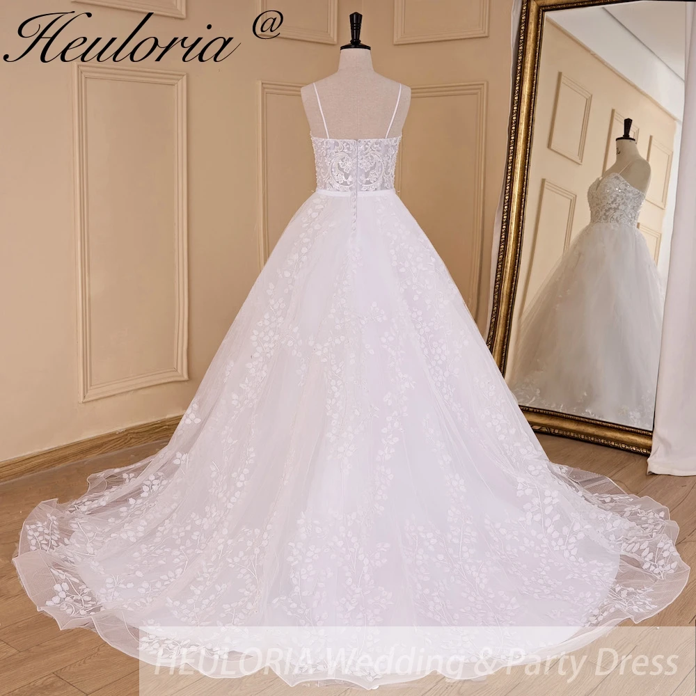 HEULORIA Elegant Ball Gown ชุดแต่งงานเจ้าหญิง sweetheart ลูกไม้ประดับด้วยลูกปัดชุดเจ้าสาว Robe De Mariee ชุดแต่งงาน