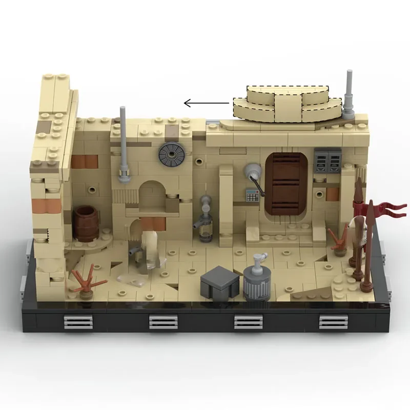 Moc Building Blocks Planet Movie Scene Model Tatooine Street View Technology Module Building Blocks Gift Toys DIY Set Assembly