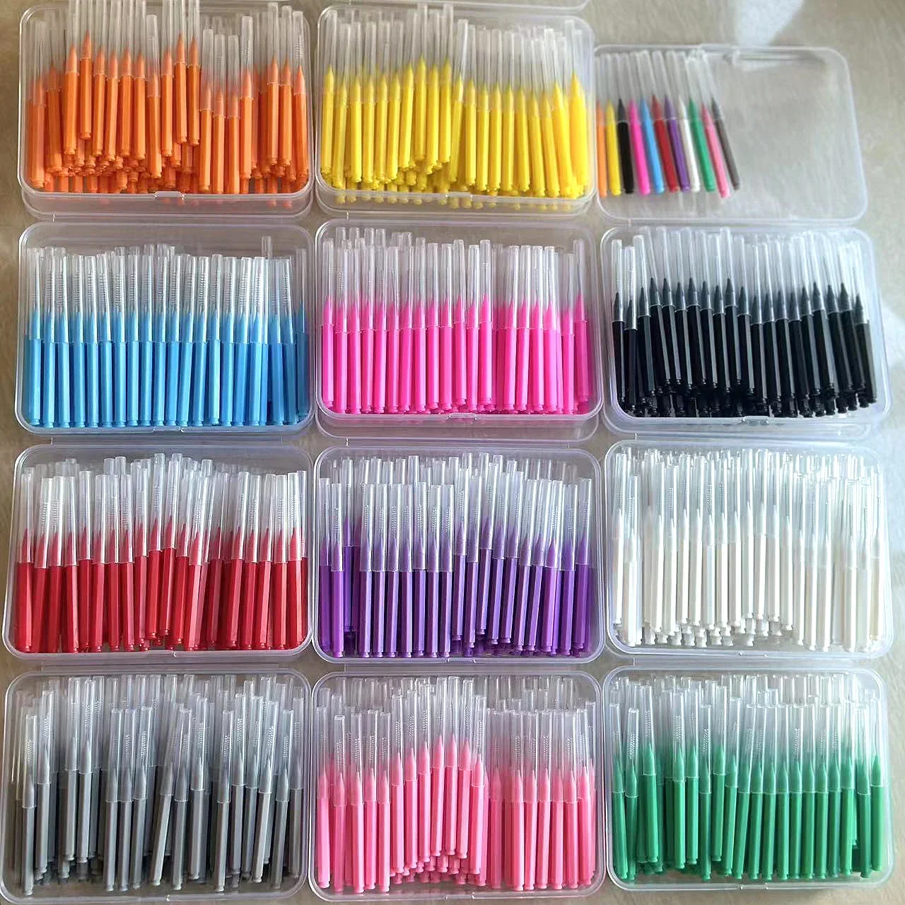 100 Stück Box Interdentalbürsten Zahnpflege Interdentale Reiniger Kieferorthopädische Zahnbürste Mundhygiene-Werkzeug – Detail 1