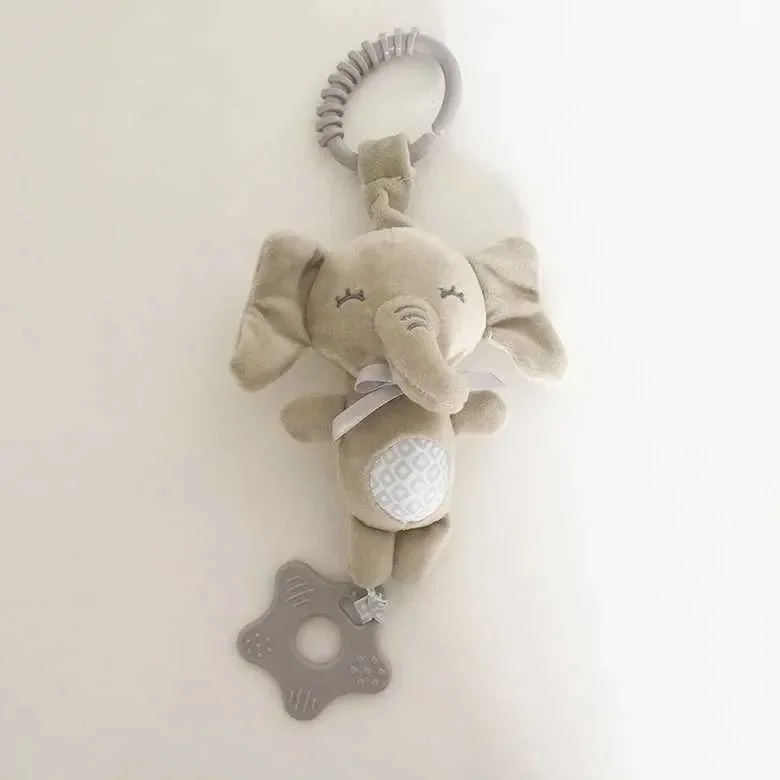 부드러운 유아용 침대 유모차 모빌 걸이 장난감 아기 토끼 코끼리 고양이 장난감 트롤리 0-12개월 신생아 플러시 교육용