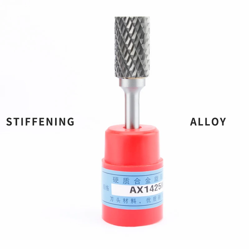 1pcs A-type Carbide Alloy Cylindrical Milling Cutter Rotary File Double Slot Wood Carving Electric Rotary Grinding Head 3-16mm