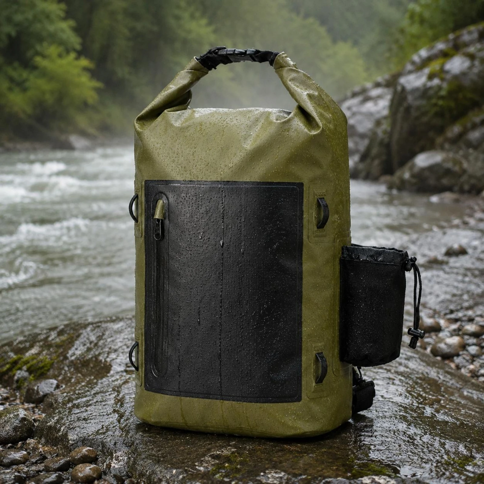 30L Waterproof Backpack Large Capacity Waterproof Roll Top Backpack Roll Roll-Roll-Top Closure Bag Multi-Functional Storage Pack