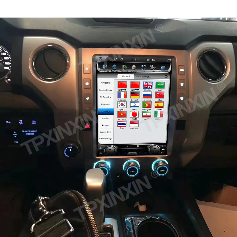 لتويوتا تندرا 2014-2020 راديو السيارة الاندورويد الوسائط المتعددة مشغل فيديو لاسلكي Carplay Autoradio ستيريو نظام تحديد المواقع والملاحة رئيس وحدة #3