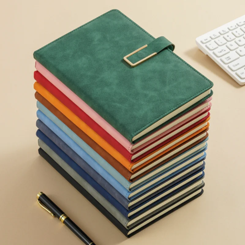Vintage A5 Leather Notebook Elegant Hardcover Diary Soft Touch with Personalized Bookmark Suitable for Business