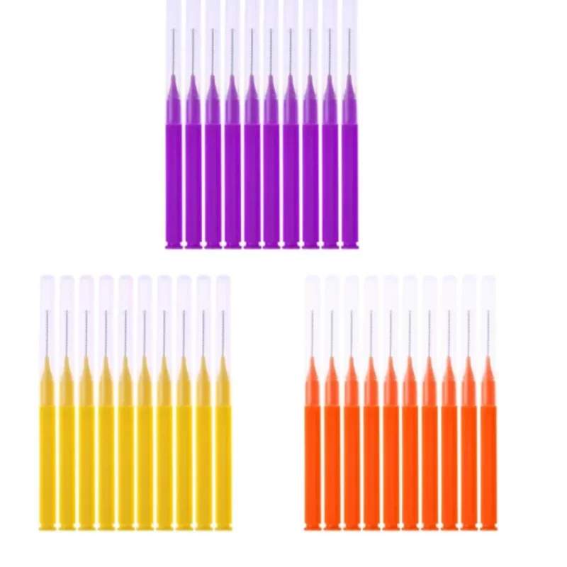 10 pz/set I spazzola interdentale a forma di dente filo interdentale pulizia spazzola dentale spazzolino dentale ortodontico stuzzicadenti strumento