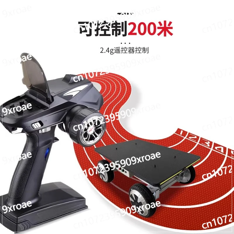 Flat-panel Electric Remote Control Car Chassis Wheeled Large Load Long Battery Life 4-wheel Drive Metal Platform Car