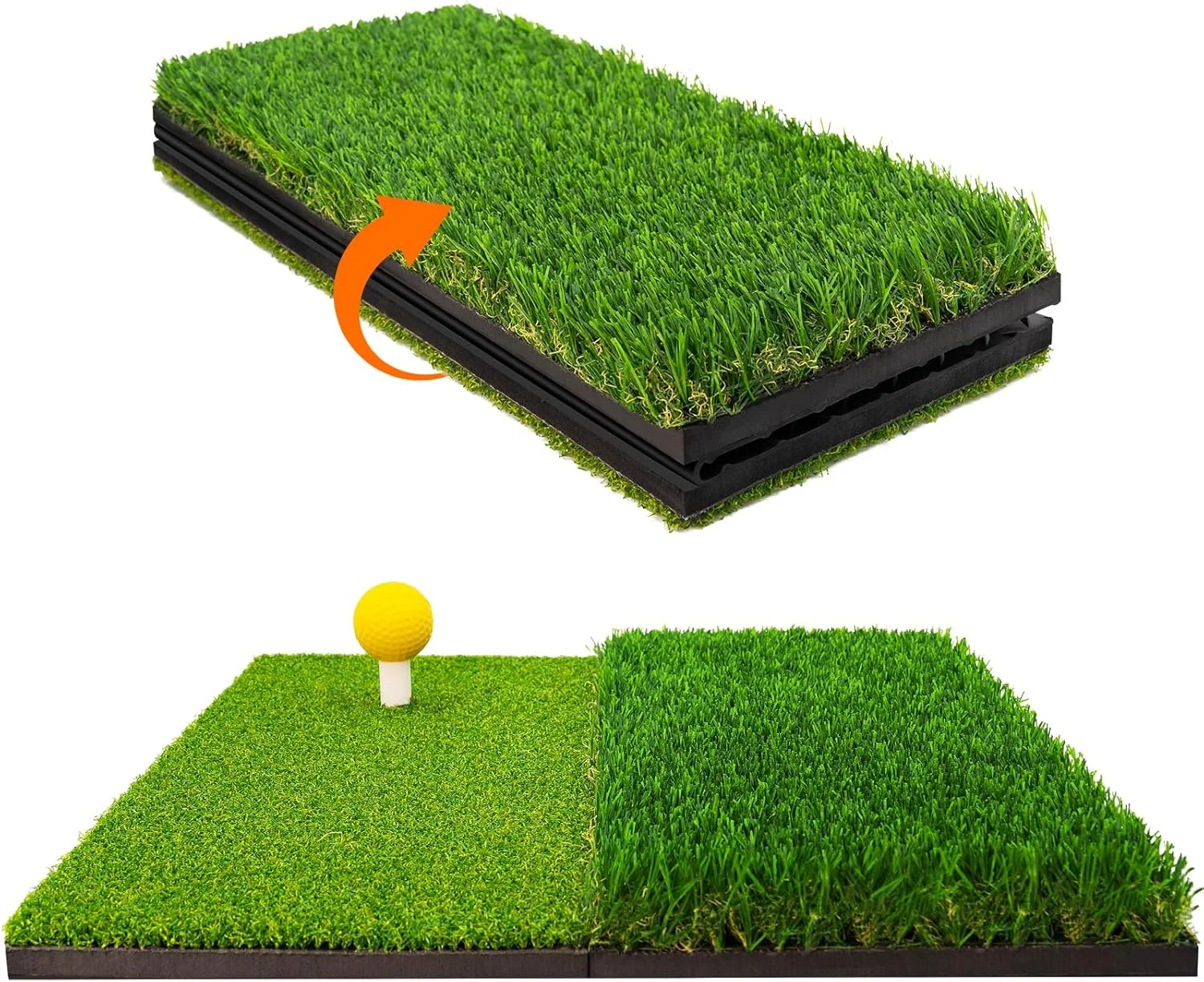 Golf hitting mat foldable golf double grass hitting mat indoor practice mat golf supplies