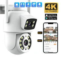 8MP 4K Wifi Surveillance Camera Dual Lens Wireless Security PTZ IP Camera Color Night Vision AI Human Tracking CCTV HD Camera