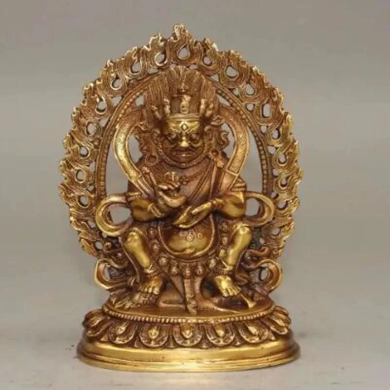 

Chinese Antique Tibetan Buddhism Old Copper Creates Gilded Buddha Statue