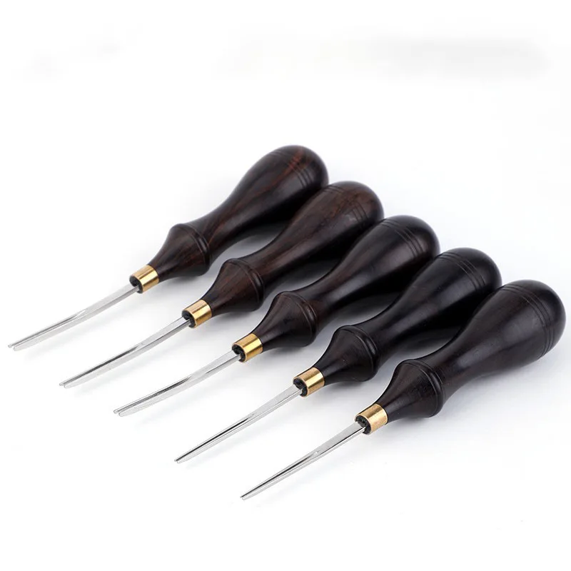 DIY Leather Edge Stitching Groover Crease Pricking Hand Craft Groove Cutter Tool 0.6-2.25mm for Crafting And Sewing