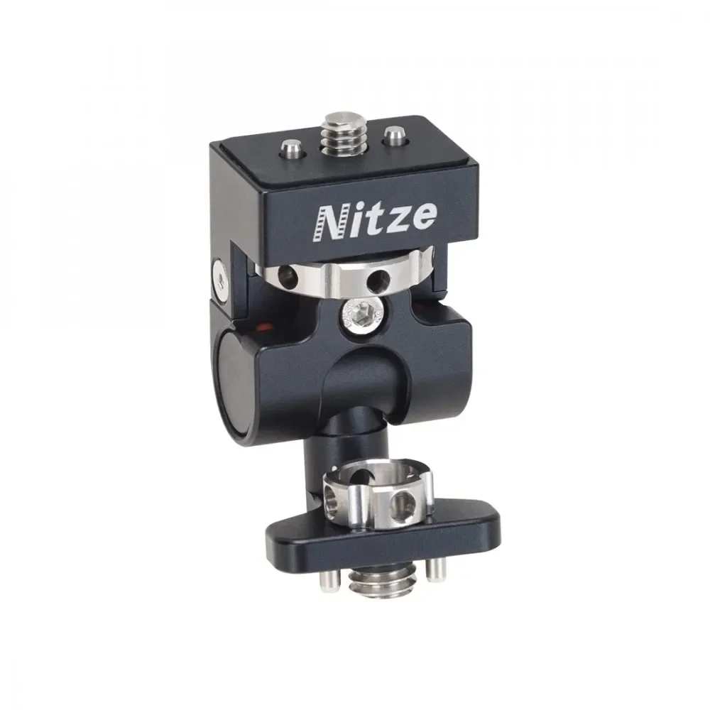 Nitze Monitor Mount Holder N54-G4 3/8” to 1/4”-20 Screw with Locating Pins for DSLR Cage Rig