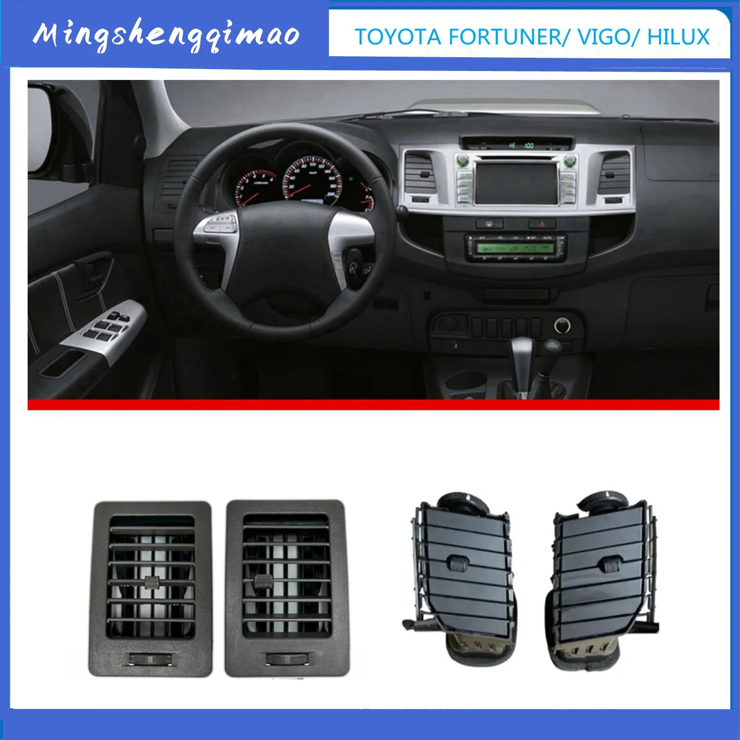 

Car Front Central Dashboard Panel Left Right Air Vent Outlet Assembly For Toyota Hilux 2004-2015 Parts A/C Air Vent Outlet