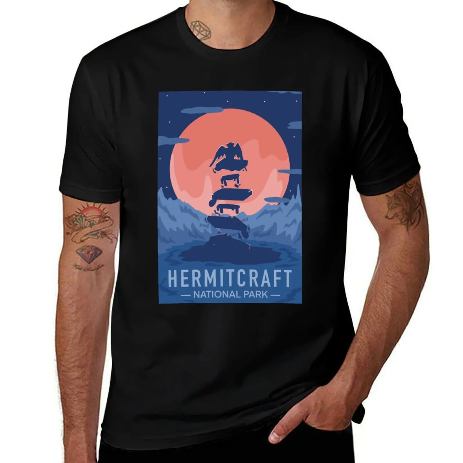 Hermitcraft National Park - Grian T-Shirt Sports Casual Short Sleeve Cotton Tee T-Shirt