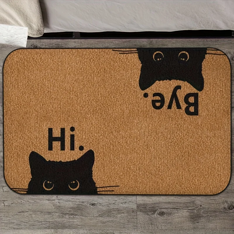 VIKAMA Welcomes And Bids Farewell To Door Mats, Cartoon Cat Home Decor Carpets, Indoor And Outdoor Entrance Mats