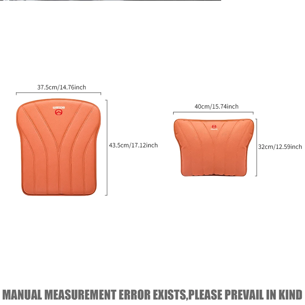 Universal Breathable Car Seat Cushion Leather High Resilience Sponge Seat Cushion For Mazda 2 3 5 7 Axela CX-5 CX-3 CX-4 Atenza