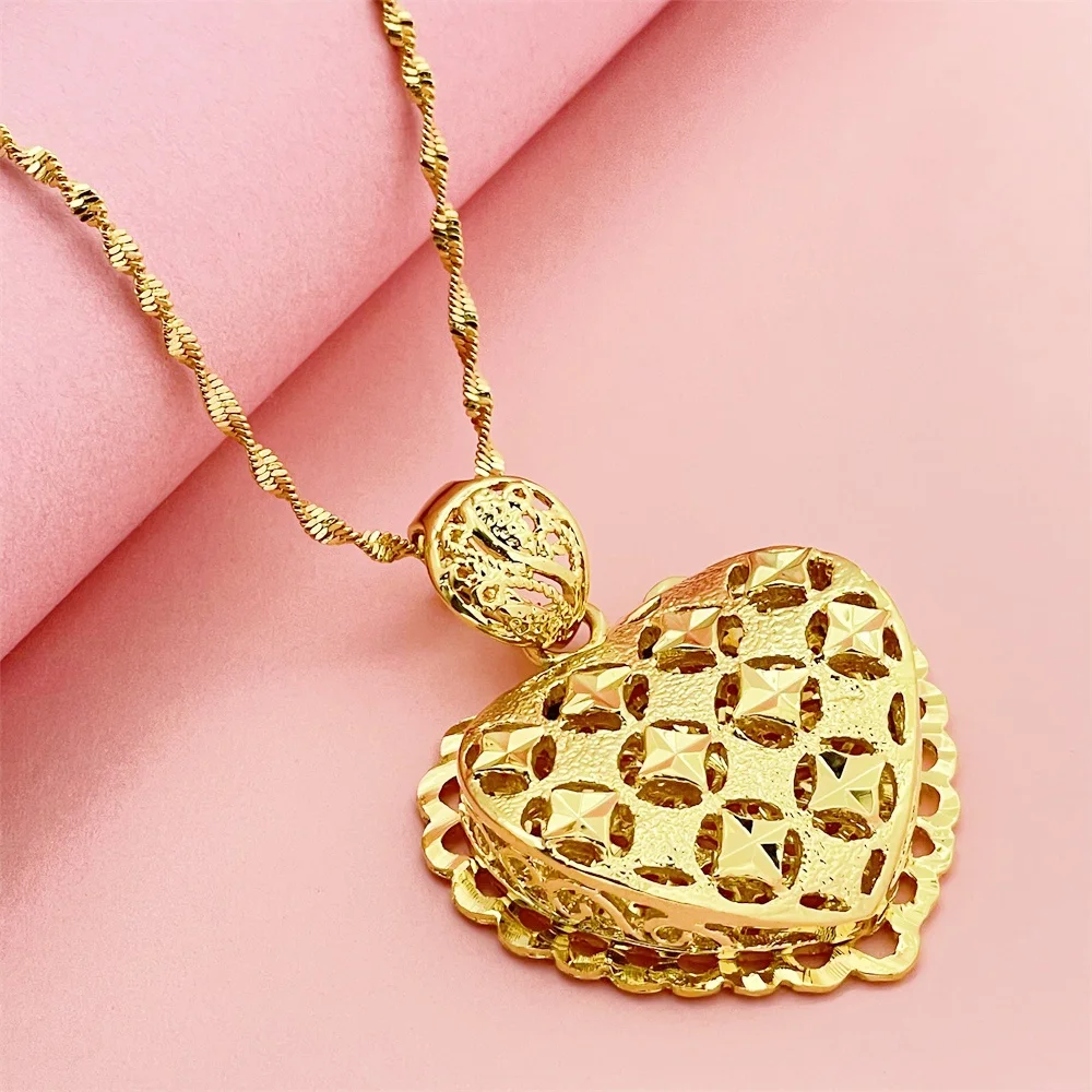 Fashion gold color copper gold plated vacuum plating ladies' starry sky pendant necklace plated 24K gold fashion jewelry