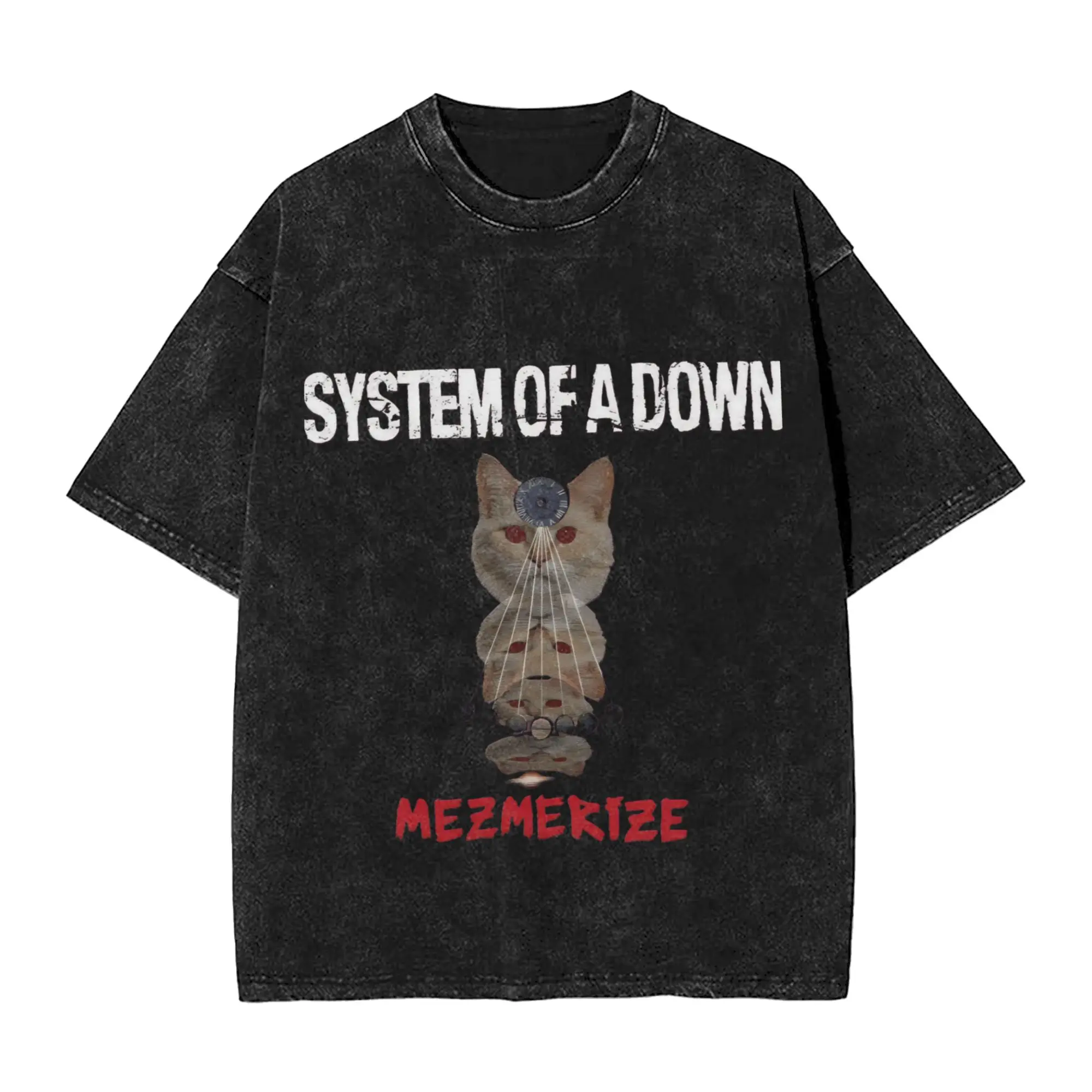 Systems of A Downs Soad Mezmerize t-shirt Hip Hop lavé coton surdimensionné T-Shirts pour hommes femmes Streetwear imprimé t-shirt