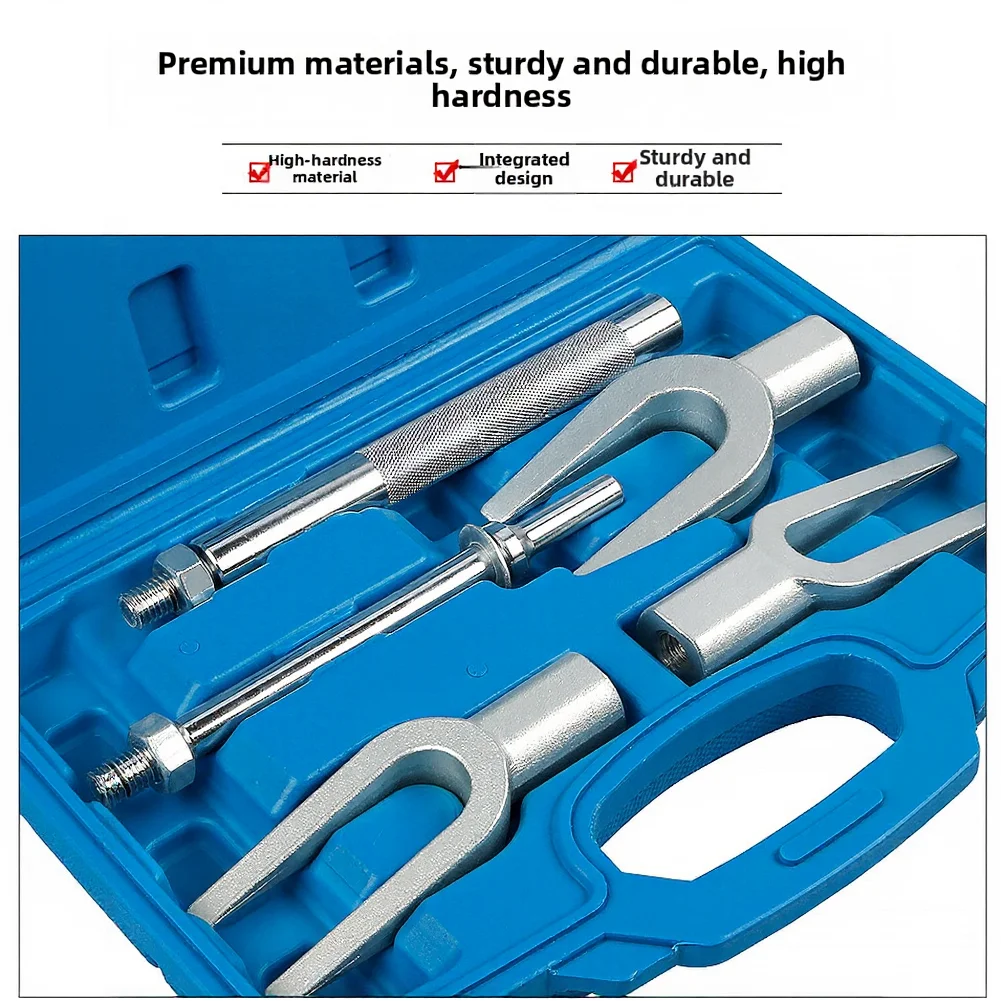 Fork Type Puller Set For Ball Joint And Tie Rod Removal Includes Adapter For Air Hammer And Knurled Striking Handle