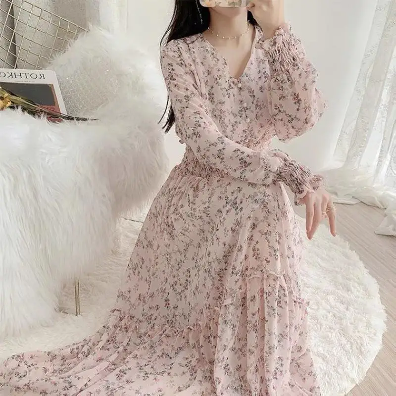 ankle length summer dresses with sleeves THDHVS Midi Dresses for Women,3/4 Sleeve Linen Loose V Neck Ankle Length Dress Casual Commute Daily Outdoor Style,Summer Dress Yellow 2XL