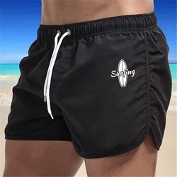 Short de plage décontracté pour hommes, maillot de bain, tenues de surf, short de vacances, vêtements College à la mode, 9 couleurs, été