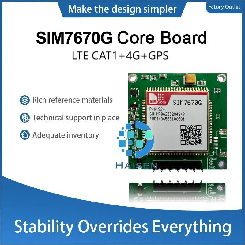 HAISEN SIMCOM SIM7670G Core Board SIM7670G Development Board LTE CAT1+4G+GPS Voice SIM7670