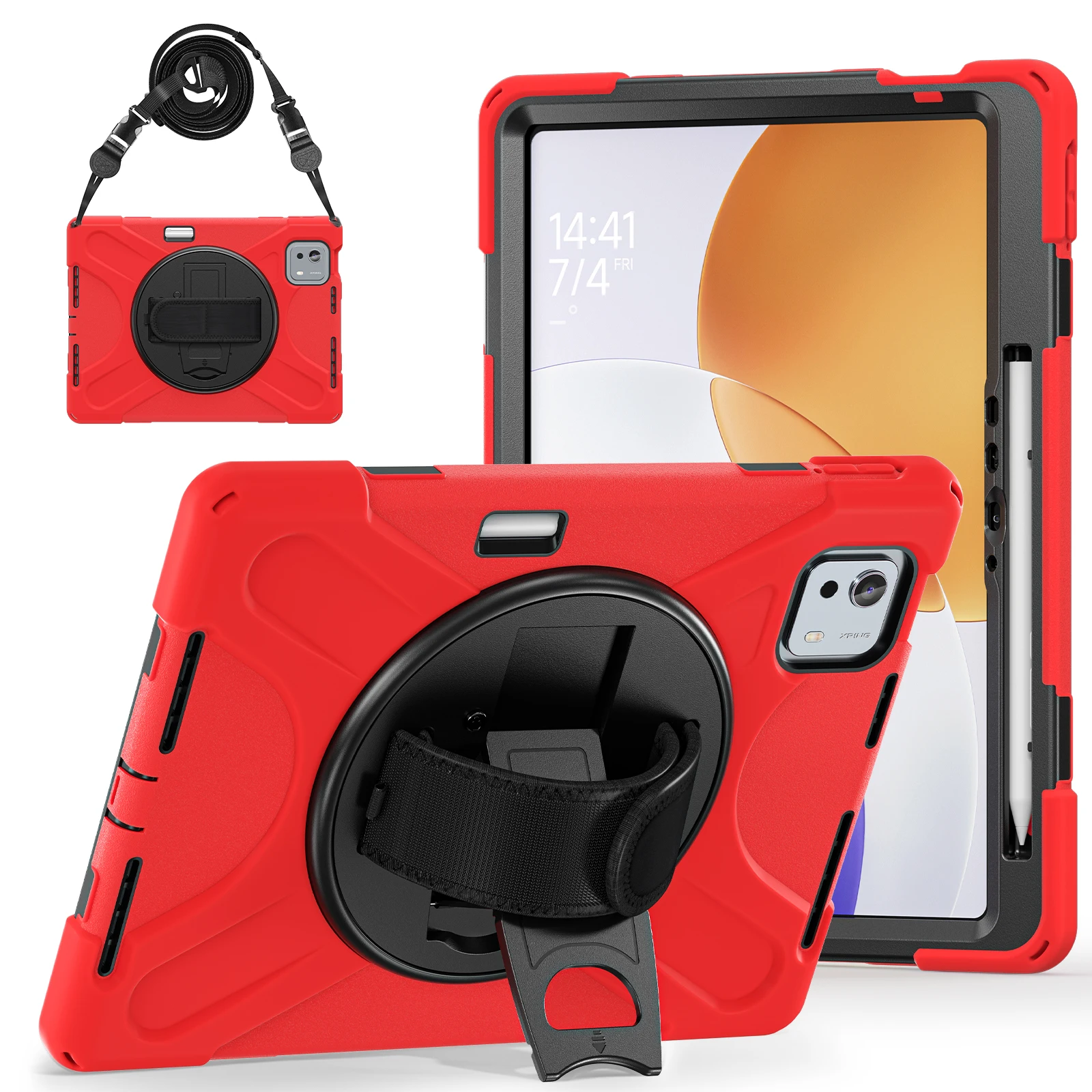 Heavy Duty Cover For Xiaomi Pad 7S Pro 12.5 2025 Case Full Protection Shell 6S Pro 12.4 Tablet Build in Stand Handheld Portable