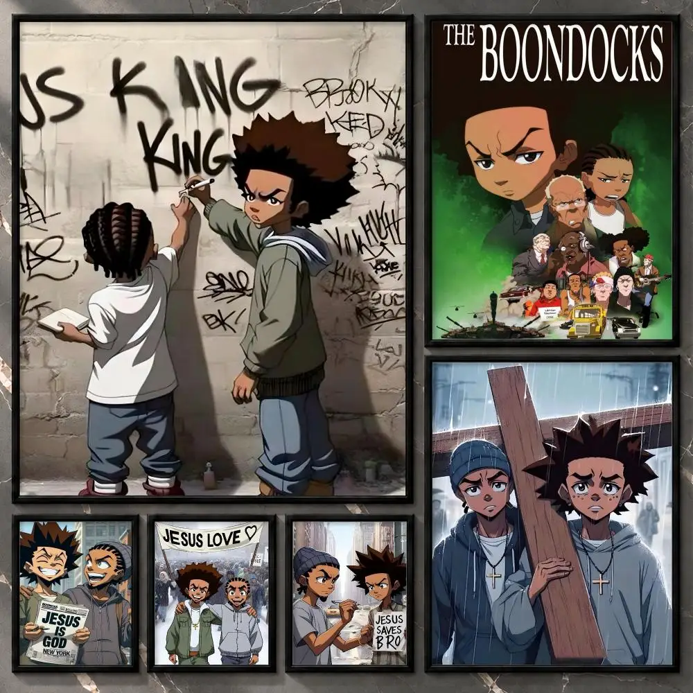 Celstyle Graphic Characterart Display Illustration The Boondocks Poster Aesthetic Unframed Wall Prints for Bedroom & Living Room