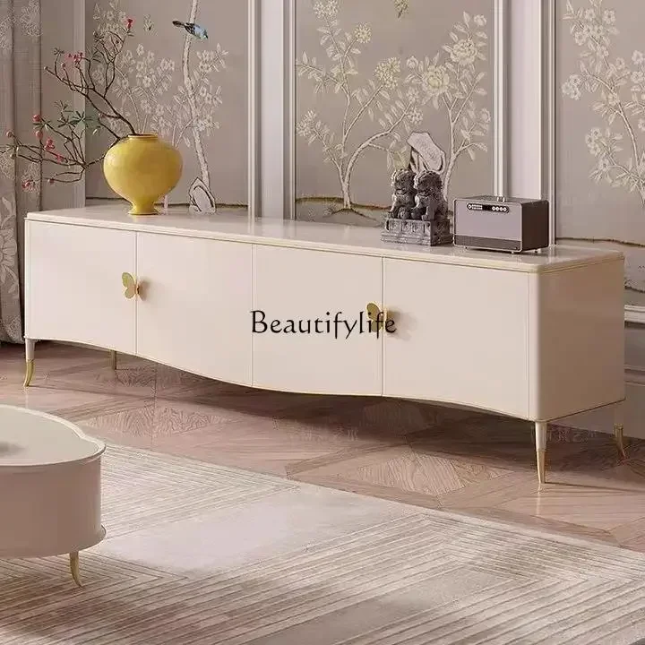 

American light luxury living room solid wood TV cabinet French retro senior homelx