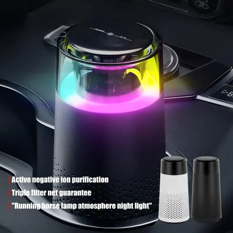 

USB Air Purifiers Small Air Sanitizer 5W Air Freshener Kitchen Air Purifiers Portable Air Cleaner Suitable for Travel N58D