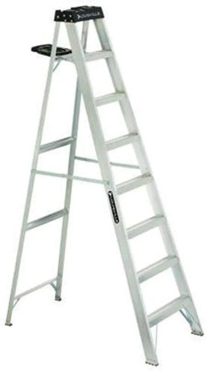 

Ladder AS3008 Aluminum 8-Foot Ladder 300-Pound Duty Rating, Silver