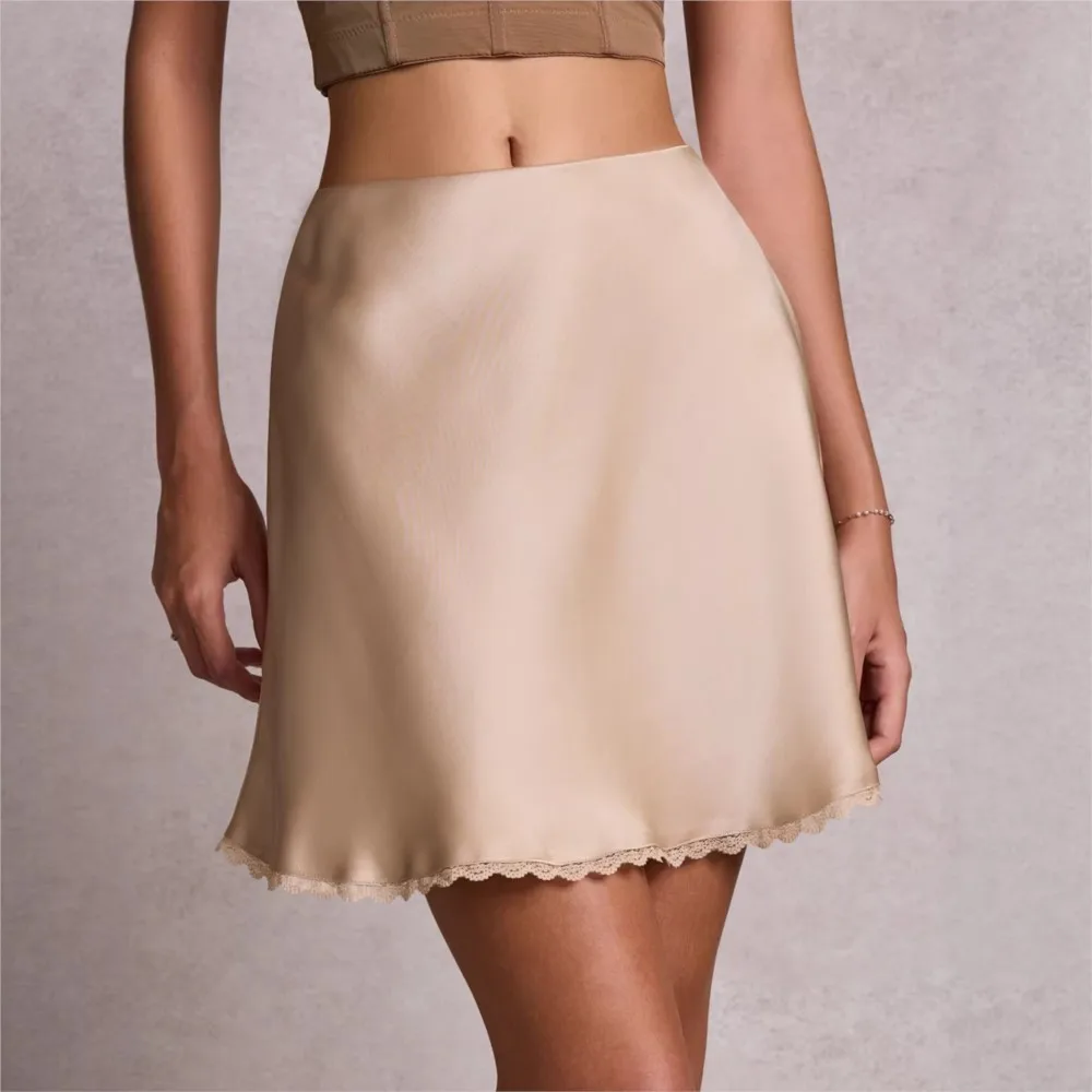 New Skirt For High-waisted Elastic And Sexy Lace A-line Short Skirt Women