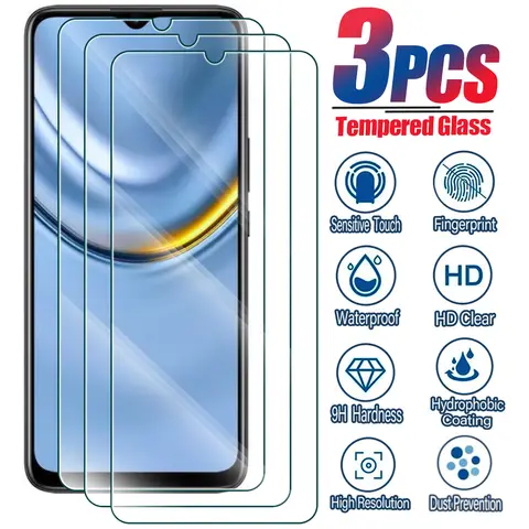 3PCS Tempered Glass For Huawei P20 P30 P40 Lite Screen Protective Glass for Honor 40 30 20 10 9 Lite 8X 9X 9A 9s 10i 20i 30s 30i