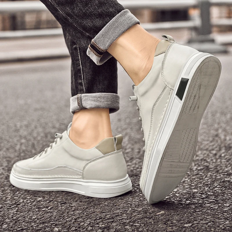 Man Lift Sneakers Men Booster Shoes Elevator  Height Increase Insole 5cm Sports  Plus Size 38-44