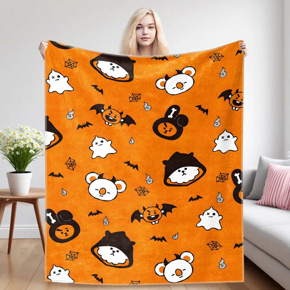 Halloween Pets Flannel Luxury Blanket, Lightweight And Comfortable Woolen Blanket, Ultra-Fine Fiber