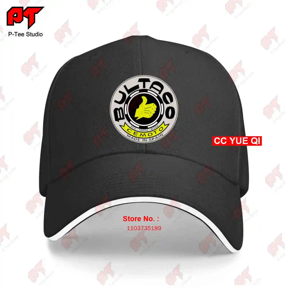 Motocross Bultaco Logo Motocycle 1970S Ama Dirtbike Baseball Caps Truck Cap 64RH