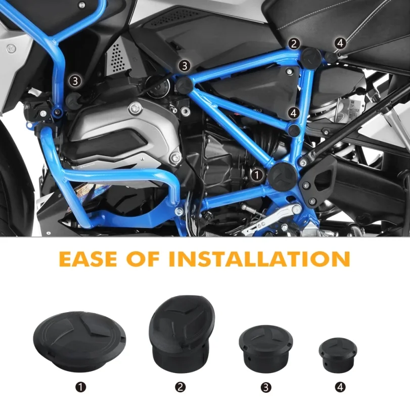 11PCS For BMW R1250GS Adventure 2018-2024 R1200GS R 1200 GS Adventure 2014-2018 R 1250 GS Motorcycle Frame Hole Cover Caps Plug