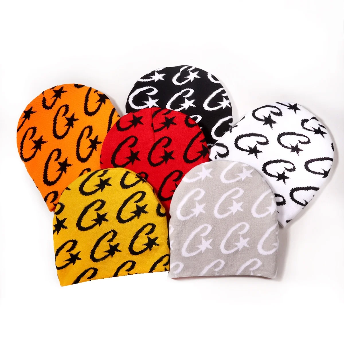 

New 2024 Letter Jacquard Beanie Women's Cap Winter for Women Hats Accessories ﻿