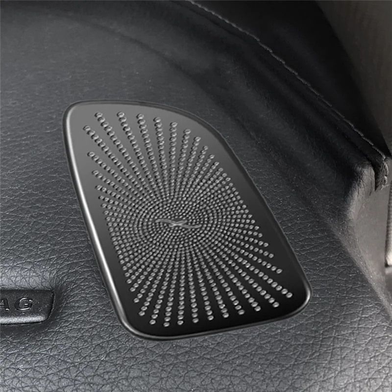 دائم-1 زوج لوحة سيارة القرن غطاء مكبر الصوت الكسوة لمرسيدس بنز GLC C-Class W205 C200 C260 X253 2015-2021 غطاء منفذ الهواء