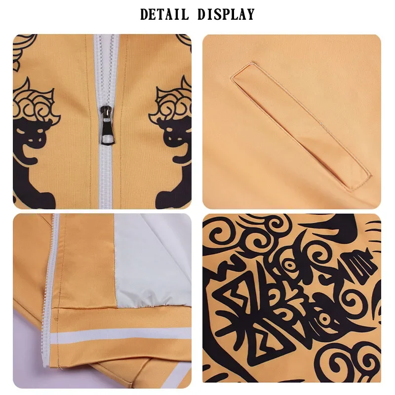 ZA01 À Prova de Vento Juventude À Prova de Vento Sino Cos Cabeça de Leão com Cos Roupas Dez Tartaruga Listras Orelhas de Coelho Montanha Dingzi Cosplay CoZa0 @