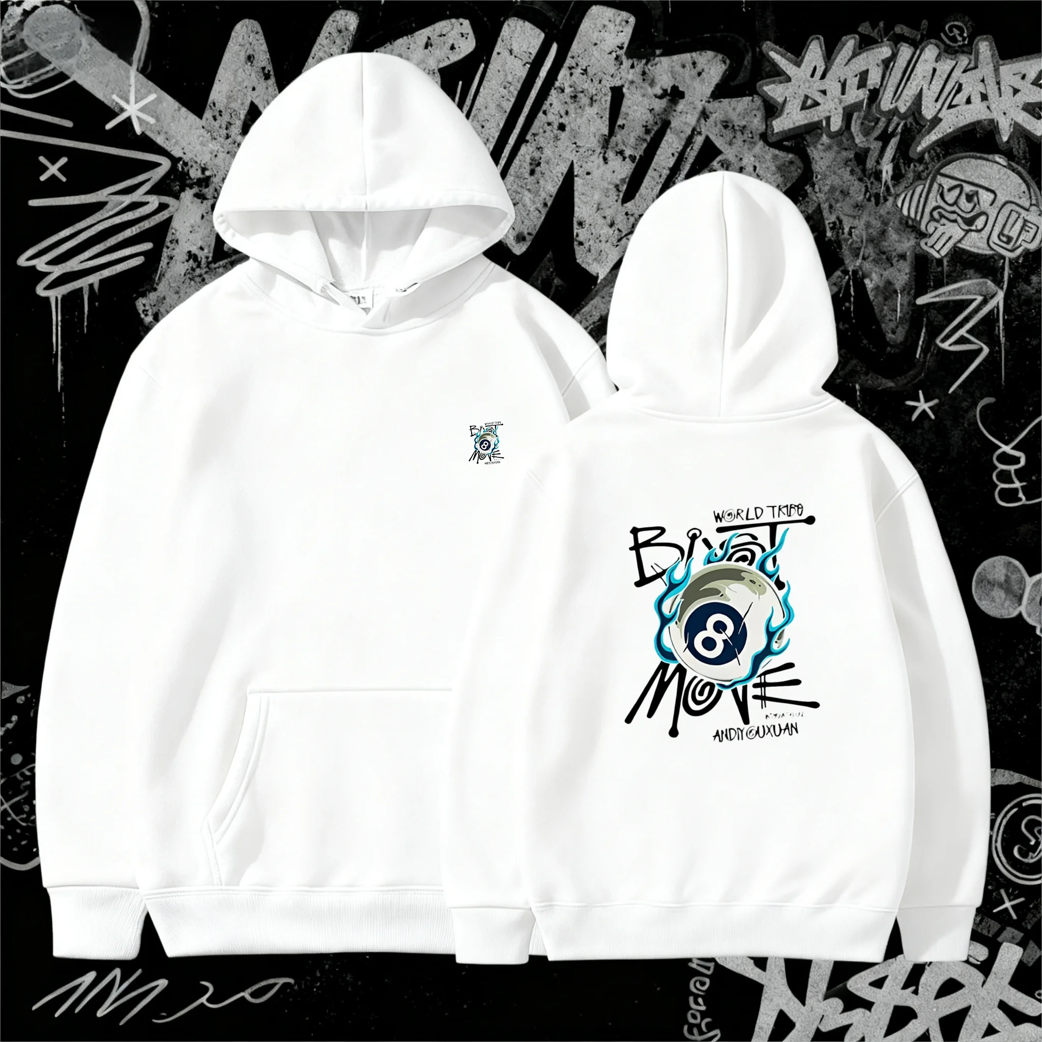 

2026 New Men's Women's Hoodies Spring Autumn/Winter Casual Hoodies Sweatshirts Men Tops Billiards print Hoodie Sweatshirt Male