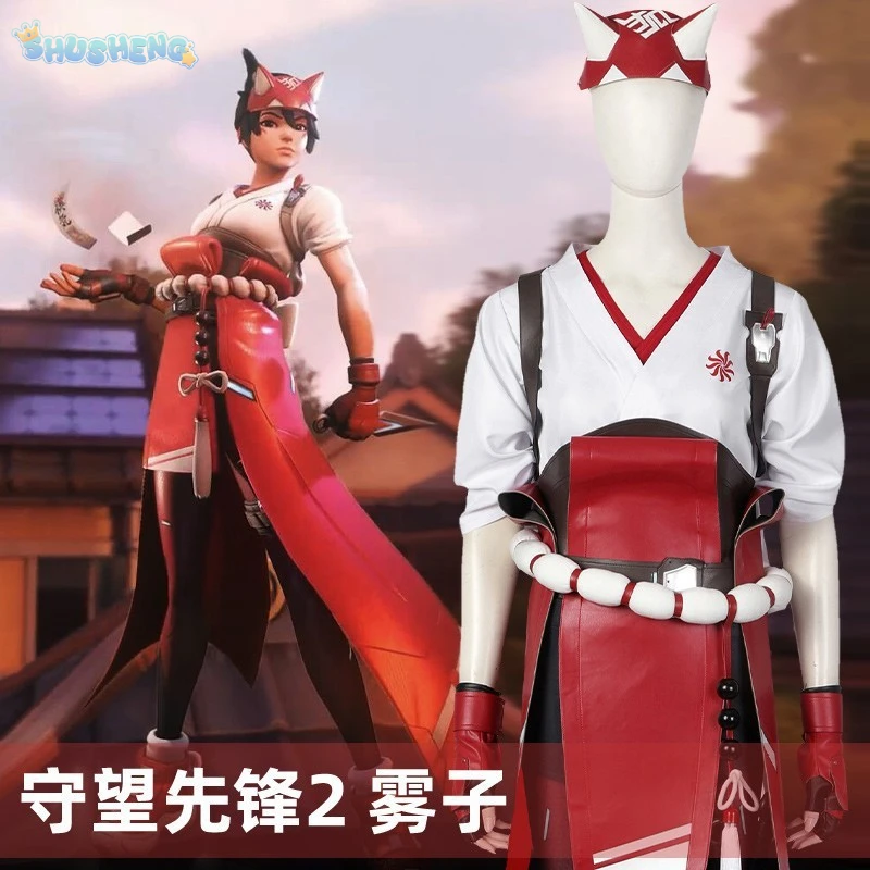 Game Overwatch 2 Kiriko Kamori Cosplay Costumes Accessories props waist accessories, gloves complete set of Halloween party suit