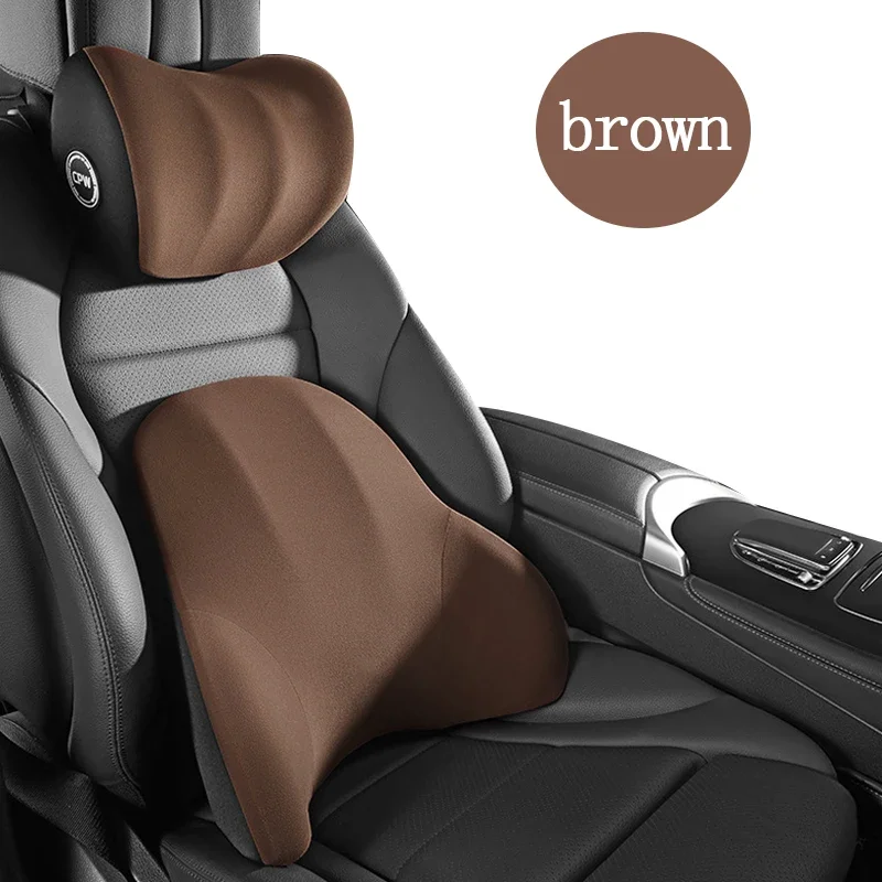 

Universal Car Neck Headrest Pillow Car Accessories Cushion Auto Seat Head Rest Breathable Memory Foam Slow Rebound Guard Lumbar