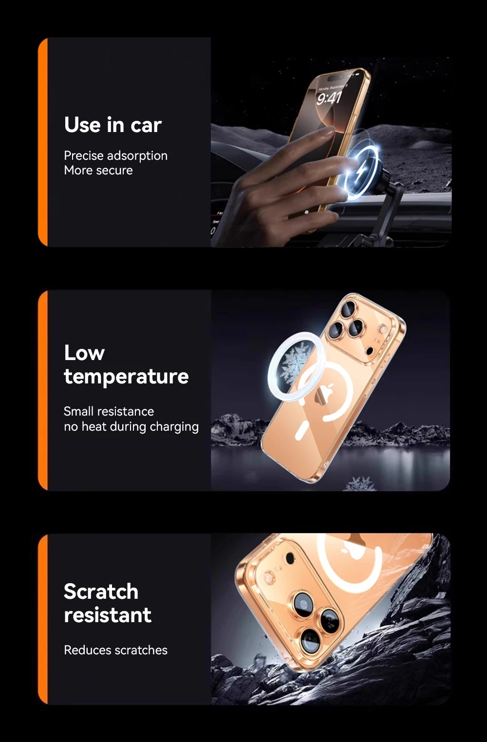 Joyroom für iPhone 18 17 Pro Max Klare Hülle Kompatibel mit Magsafe Anti-Gelb Magnetische Handyhülle Transparente Hartschale für iPhone – Detail 3