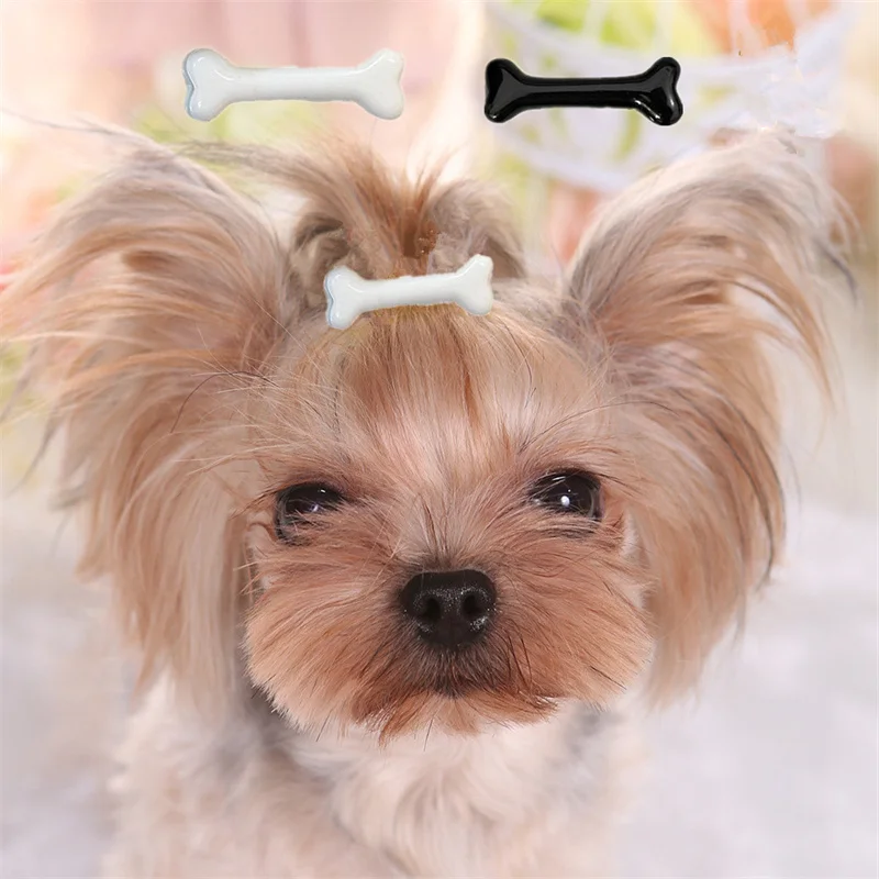 New Dog Hairpin Puppy Kitten Bone Hair Clips Cute Duckbill Clip Pet Hair Accessories Pet Hair Grooming Dog Accessories